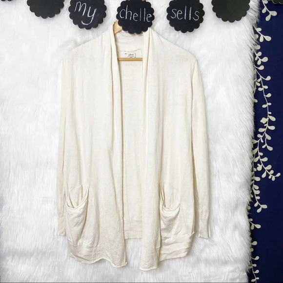 ARITZIA WILFRED Silk Cashmere Open Front Knit Cardigan - Picture 1 of 6